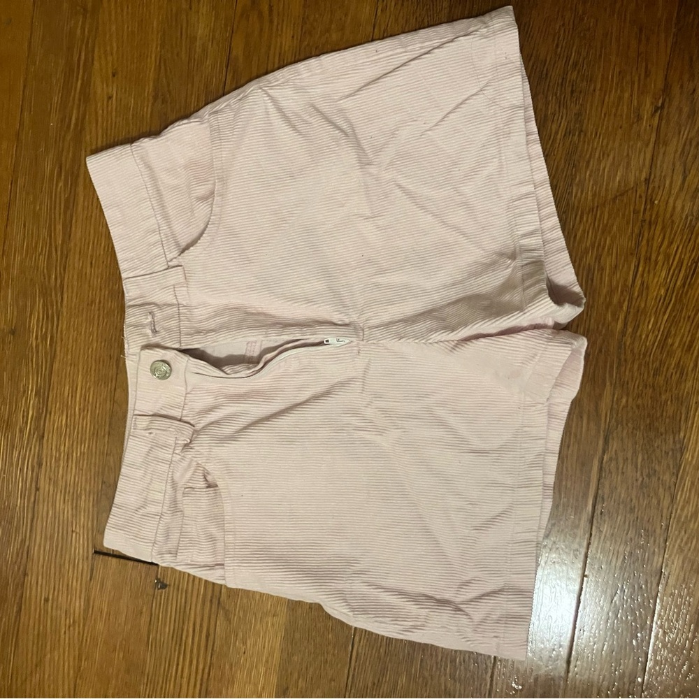 Pink corduroy shorts